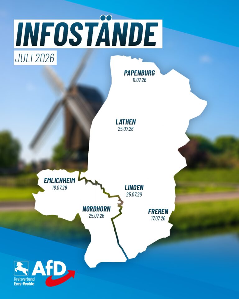 Unsere Infostände im Juli 2026